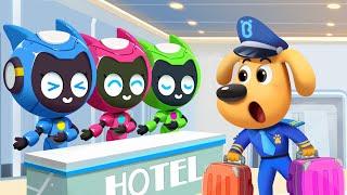 Robot Hotel | Police Chase | Funny Cartoons for Kids | Sheriff Labrador