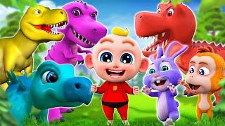 A Day in Dinosaur World  T-Rex is Coming | Dinosaur Song | NEW More Nursery Rhymes & Baby Songs