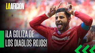 Toluca golea al Necaxa con hat-trick de Alexis Vega