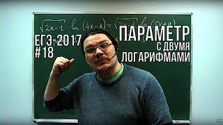  Параметр с двумя логарифмами | ЕГЭ-2017. Задание 18. Математика. Профильный уровень | Борис Трушин