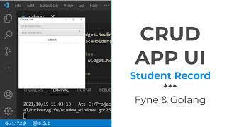 CRUD App Student Record - Fyne Golang GUI Tutorial 57