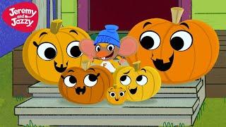 Five Little Pumpkins  Kids Songs  Happy Halloween  Jeremy and Jazzy