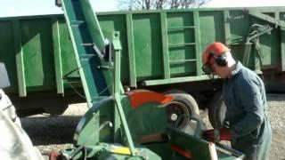 Ryetec contactor tractor log saw and conveyor processor