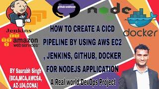 How to create CICD pipeline by using aws ec2, jenkins, github and Docker for nodeJs application