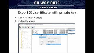 Export SSL certificate with private key