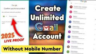 How To Create Unlimited Gmail Account 2025 I gmail account without number verification