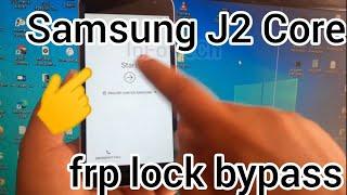 Samsung J2 core frp lock Bypass without emergency call 2021/ J2 core google lock Bypass