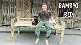 How to make a bed from bamboo - homemade furniture | STRONG MAN HG