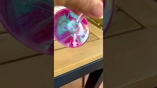 Wine glasses with Fluid Art and UV Resin