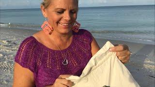 Yarn on the Beach 152 live sunrise video podcast with Kristin Omdahl knitting crochet