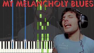 Queen - My Melancholy Blues Piano/Karaoke *FREE SHEET MUSIC IN DESC* As Played by Queen