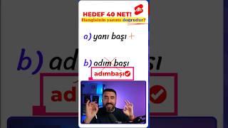 +1 NET YAZIM KURALI TYT TÜRKÇE 2025