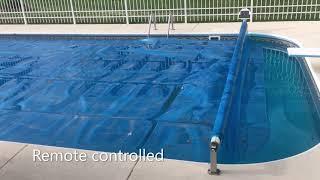 Pool blanket reel motorized by Solar-Lakes.com