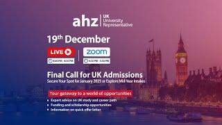 Final Call for UK Admissions: January 2025 or Mid-Year Intakes