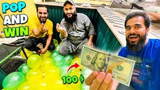 Pop the balloon and win 100 dollars challenge 