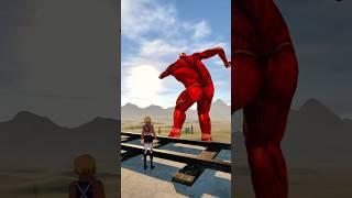 Colossal Titan vs Armin #blueshirtguy #armin #anime #aot #fyp #meme #dancetrend #dance