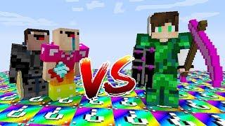 2 НУБА VS PRO ИГРОКА В МАЙНКРАФТ - НУБЫ ПРОТИВ ПРО РАДУЖНАЯ ЛАКИ БИТВА MINECRAFT #2