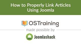 Joomla Beginner Class, Lesson #12: How to Properly Link Articles Using Joomla