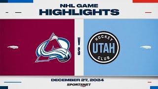 NHL Highlights | Avalanche vs. Utah HC - December 27, 2024