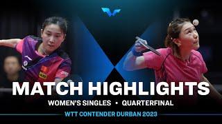 Qian Tianyi vs Xiaona Shan | WS QF | WTT Contender Durban 2023