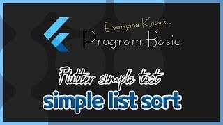 [FLUTTER practice] List Sort