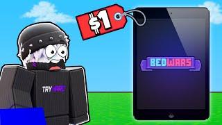 $1 IPAD Vs ROBLOX BEDWARS!