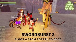 SwordBurst 2 - Floor 4 Hidden Wilds - From Portal to Boss