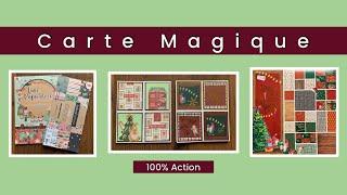 TUTO SCRAP Carte Magique100% ACTION thème Noël