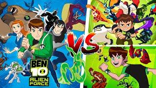 Confrontation: Ben 10 classic vs New Ben 10, Alien Force and Omniverse!