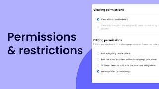 Permissions and restrictions | monday.com tutorials