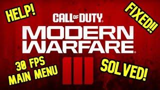 30 FPS in LOBBY and MAIN MENU FIX! (WARZONE and MW3)