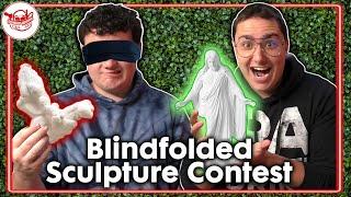TRYING TO SCULPT BLINDFOLDED!! *Very Hard*