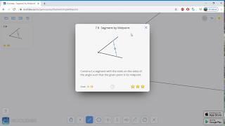 7.9 Euclidea - Segment by Midpoint - 3L 5E