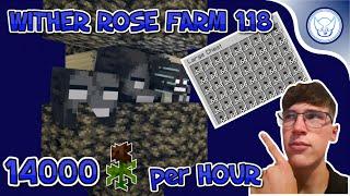 Minecraft Easy Wither Rose Farm - 14000 Roses Per Hour - 1.18