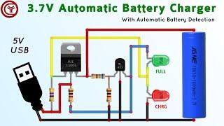 Simple 3.7 volt battery charger with auto cut off