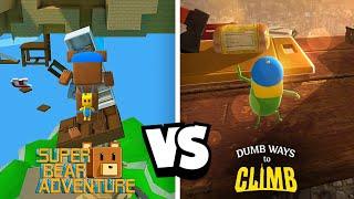 SUPER BEAR ADVENTURE VS DUMB WAYS TO CLIMB (ONLY UP)