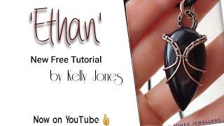 Wire wrap pendant tutorial 'Ethan'.