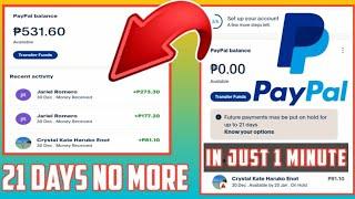 CREATE YOUR NEW PAYPAL ACCOUNT NOW & GUIDE How To Remove 21 Days PayPal Money On Hold IN JUST MINUTE