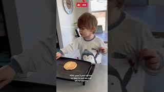 This Young Boy Masters Pancake Cooking, Surprising His Mom 