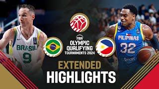 Semi-Finals: Brazil  vs Philippines  | Extended Highlights | FIBA OQT 2024 Latvia