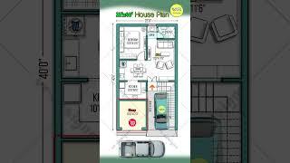 22'×40' house plan with front shop and car parking, 1bhk home #houseplan  #housedesign #housemap