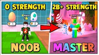 F2P Noob To Master In Punch Wall Simulator! Got 2B+ Strength & Best Gloves! (Roblox)