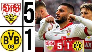 VFB Stuttgart vs Dortmund 5:1 Highlights Bundesliga 2024/25 BVB 09 vs Stuttgart