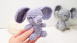 Einen süßen Elefanten häkeln. Amigurumi Häkeltutorial for einen Elefanten