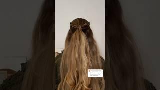 1 min hairstyle idea! #oneminutehairstyle #quickhairstyle #cutehairstyles #halfuphairstyle