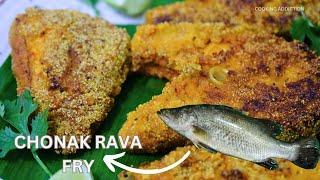 Chonak Rava Fry Recipe | Chonak Fish Fry  | Goan Chonak Fry | Goan Seafood Recipes | Goan Cuisine