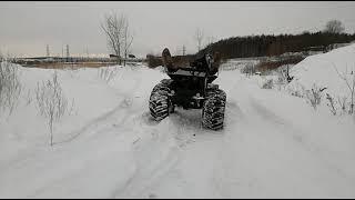 Лыткаринский каракат Сармат 1500 по глубокому снегу