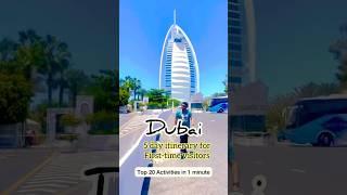 Dubai 5 Days Travel Itinerary..!! #travel #dubai #traveldubai #dubaitravelguide #thingstodoindubai