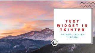 How to use text widget in tkiner?| tkinter | Python