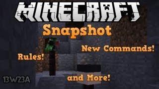 Minecraft Snapshot 13w23a : NEW COMMANDS, RULES, AND MORE!